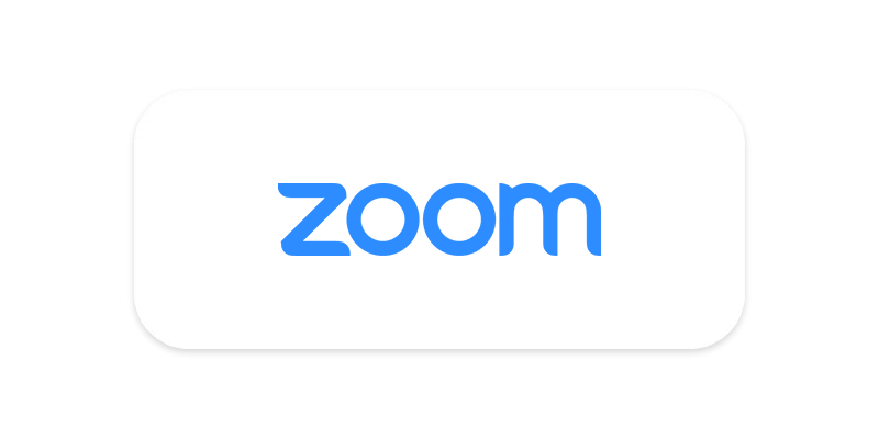 Zoom logo - white